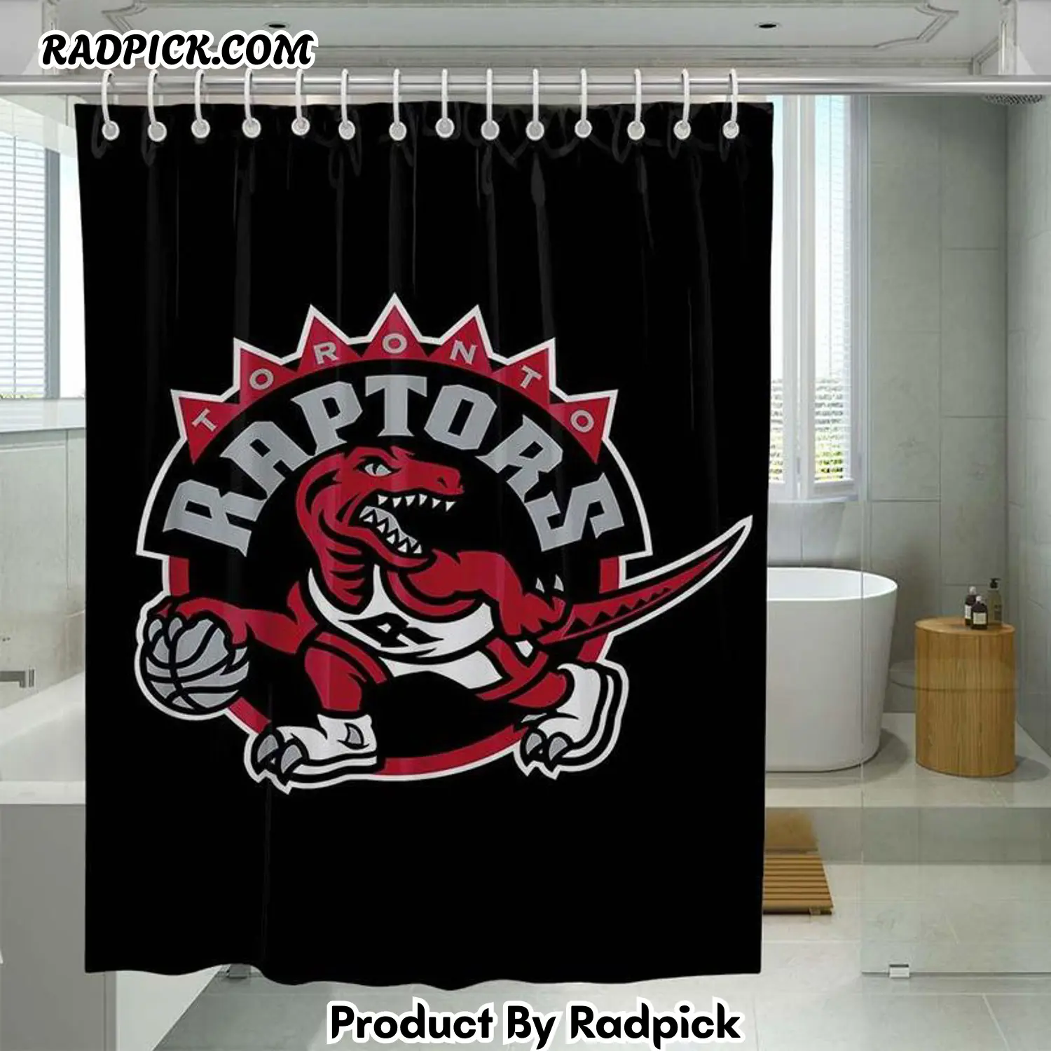 The raptors toronto raptors shower curtain set for bathroom decor gift for friends rp38783